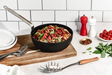 De Buyer B Bois spaghettislev med trähandtag - Rostfritt stål - De Buyer