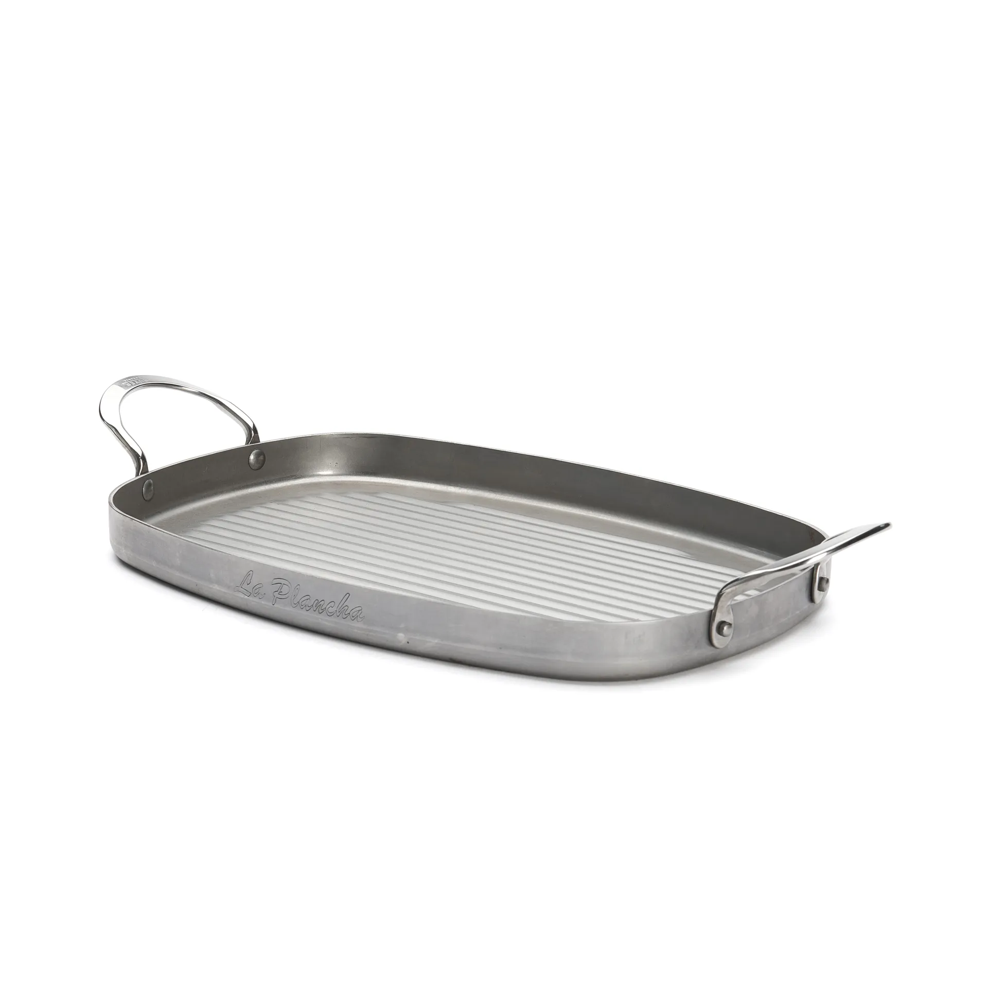 Mineral B grillplatta 2 handtag, 38x26 cm De Buyer