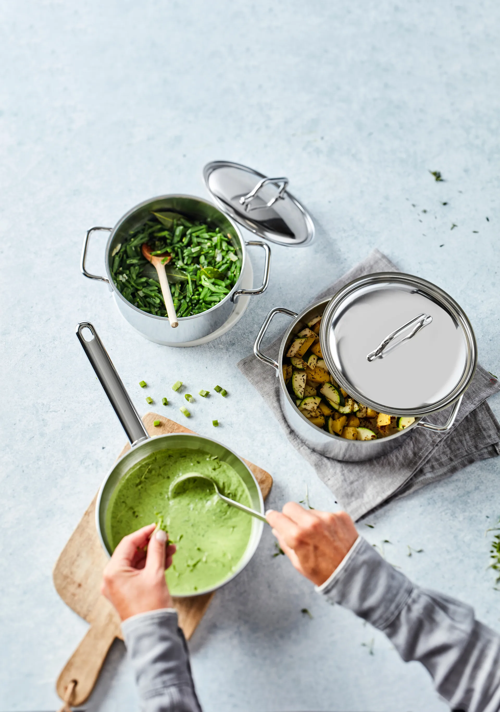 Demeyere Apollo 7 gryta låg rostfritt stål, 2,2 L Demeyere