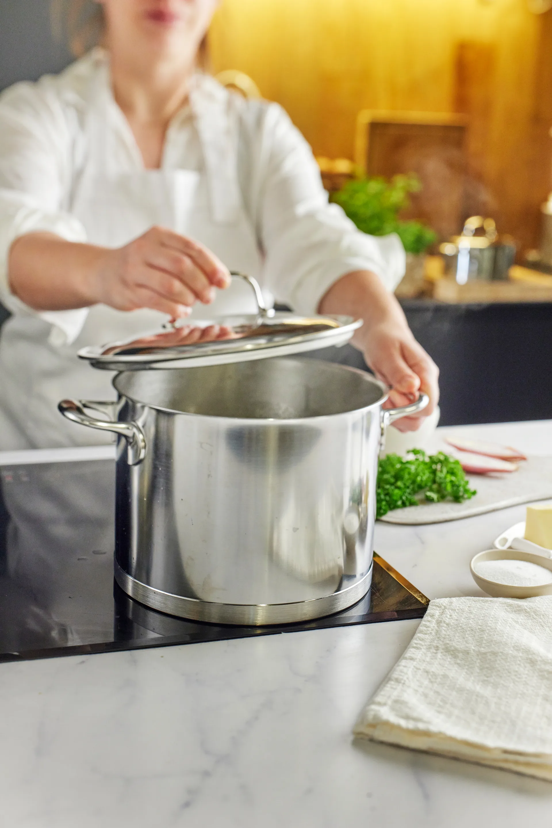 Demeyere Atlantis 7 gryta hög rostfritt stål, 8 L Demeyere