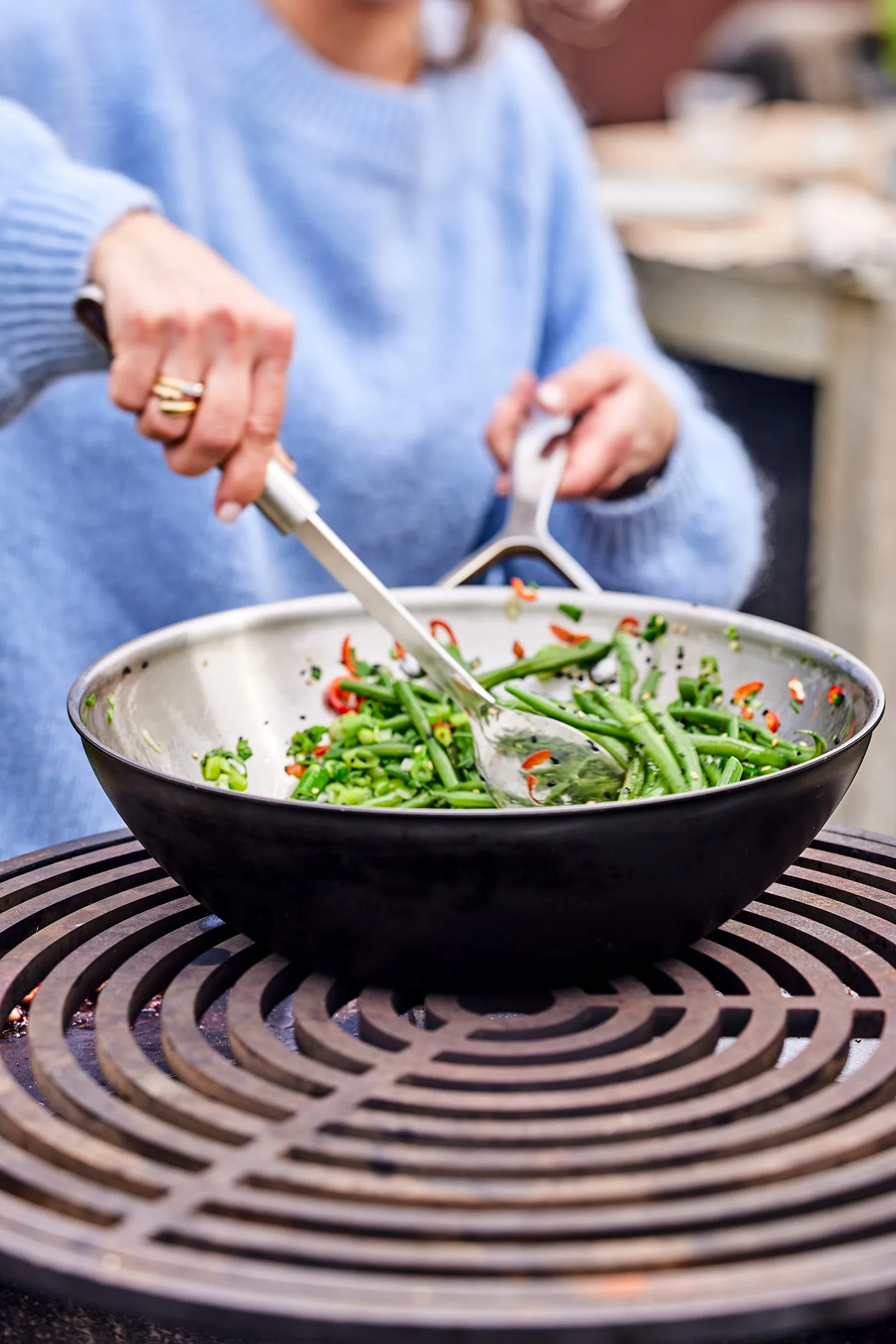 Demeyere Black 5 wokpanna rostfritt stål, Ø30 cm Demeyere