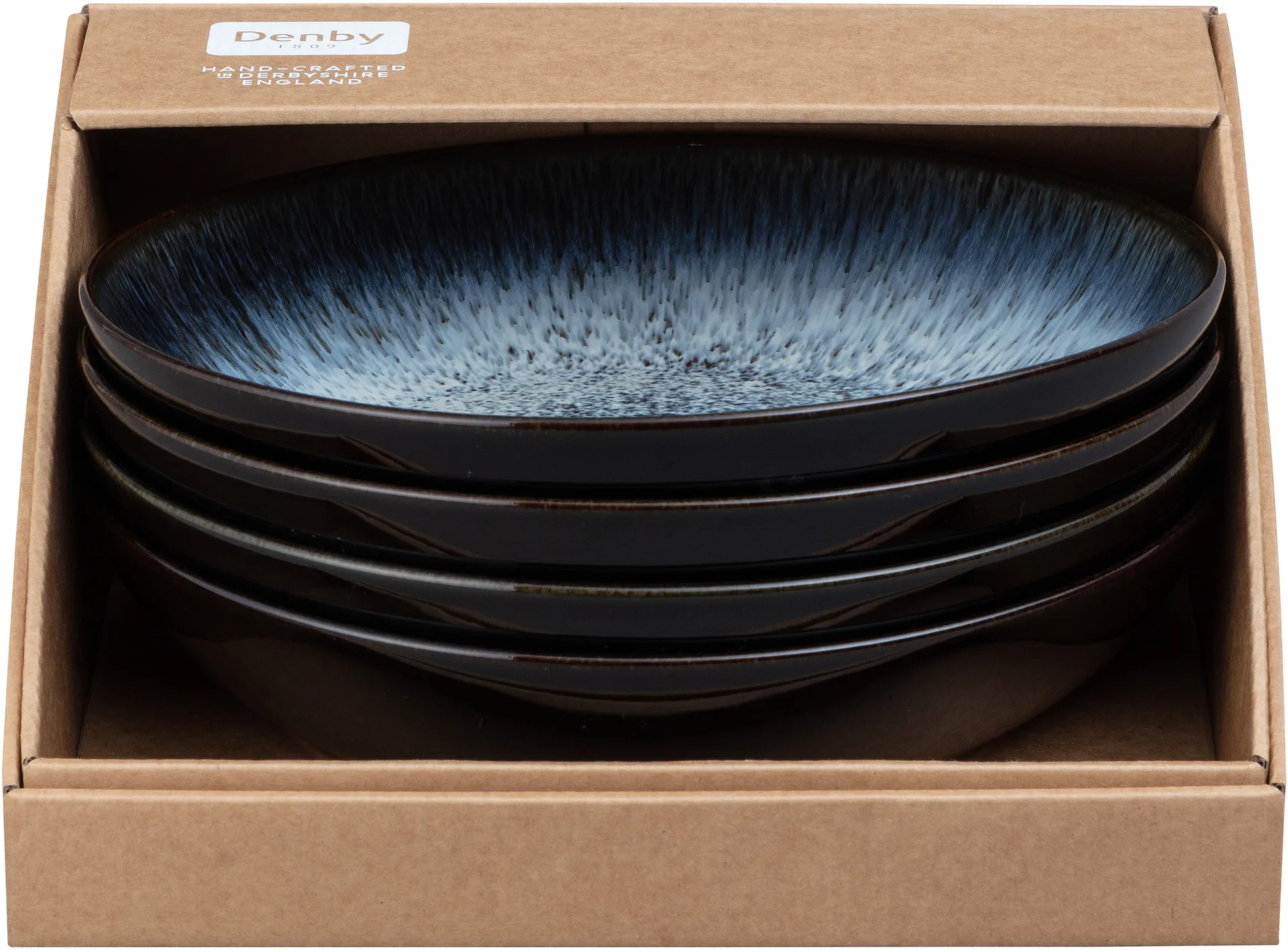Halo pastaskål 22 cm 4-pack, Blå-grå-svart Denby