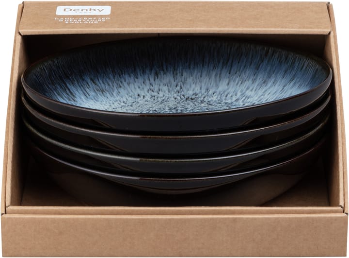 Halo pastaskål 22 cm 4-pack, Blå-grå-svart Denby