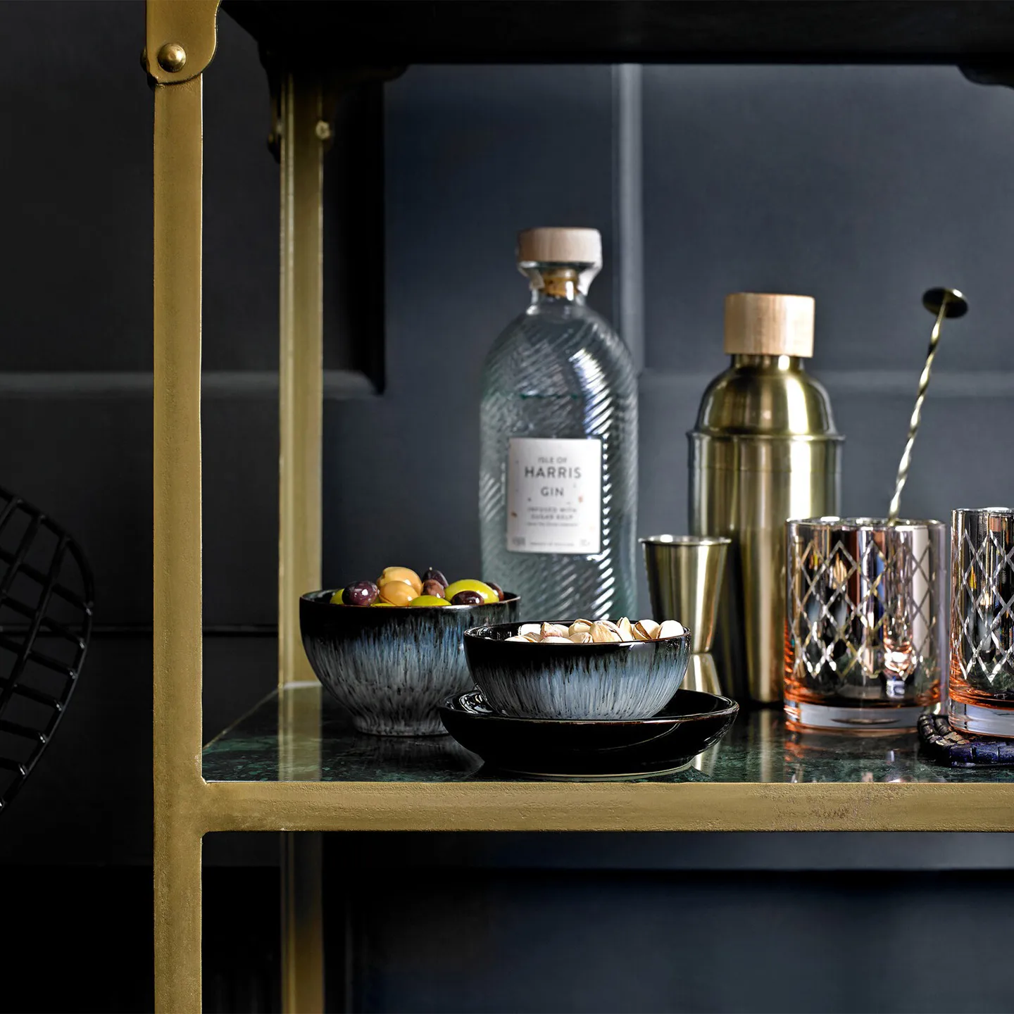 Halo skål 10,5 cm, Blå-grå-svart Denby