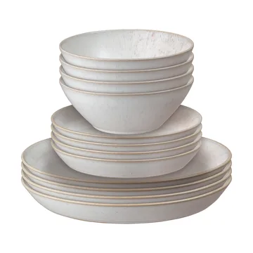 Kiln Coral servisset - Koral-beige, 12 delar - Denby