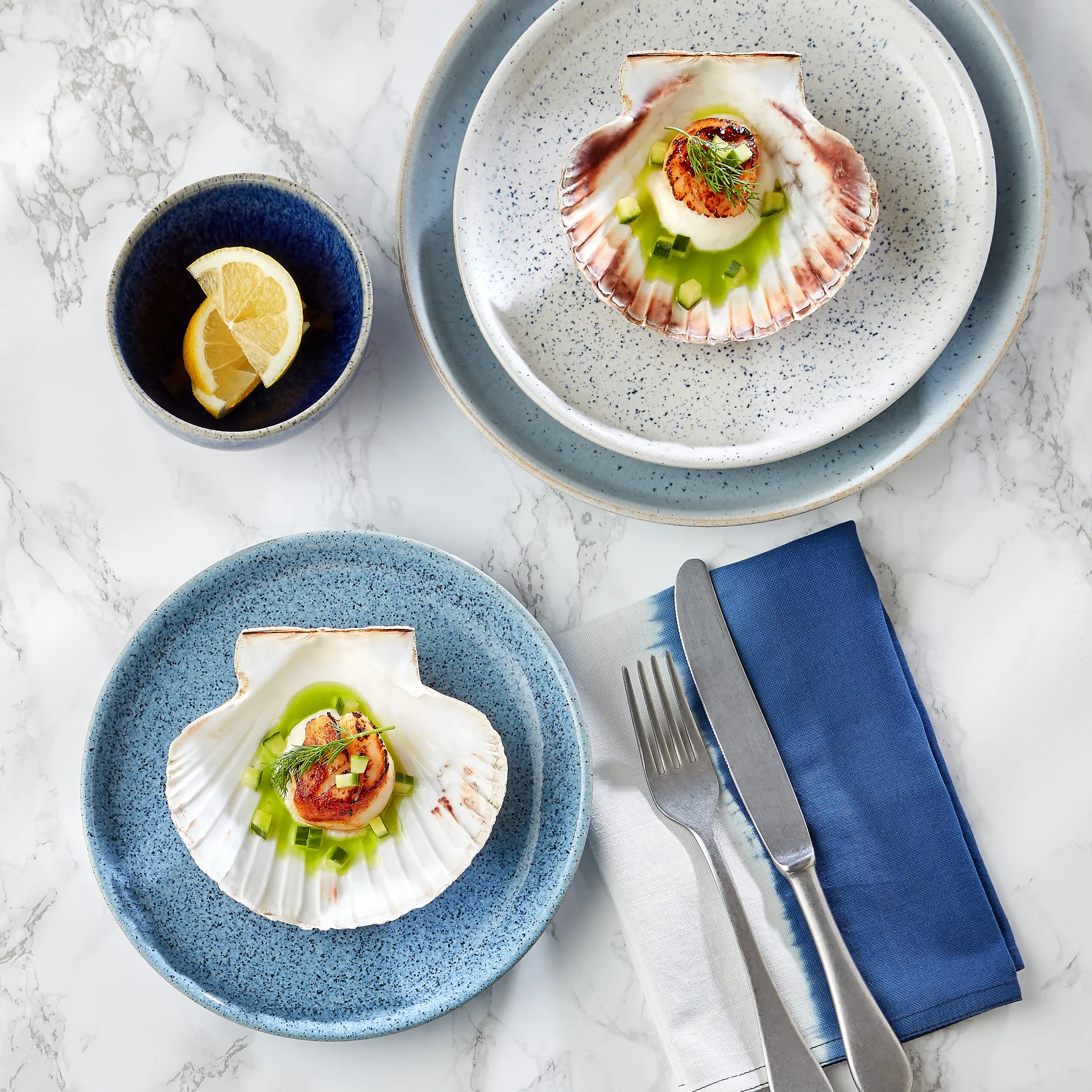 Studio Blue coupe tallrik 26 cm, Flint Denby