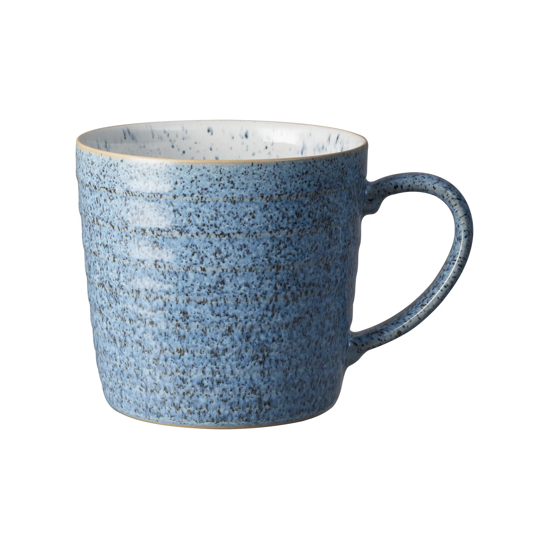 Studio Blue räfflad mugg 40 cl, Flint-chalk Denby