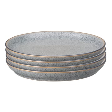 Läs mer om Denby Studio Grey coupe tallrik 26 cm 4-pack Granite