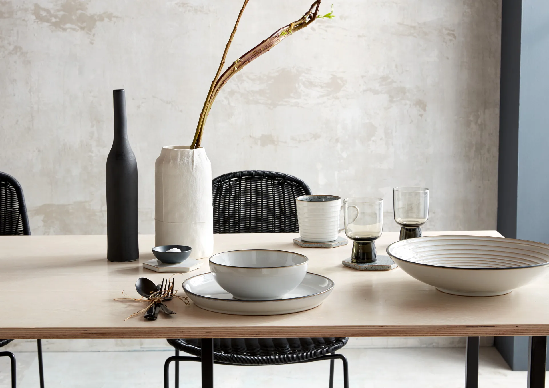 Studio Grey räfflad mugg 40 cl, Quartz Denby