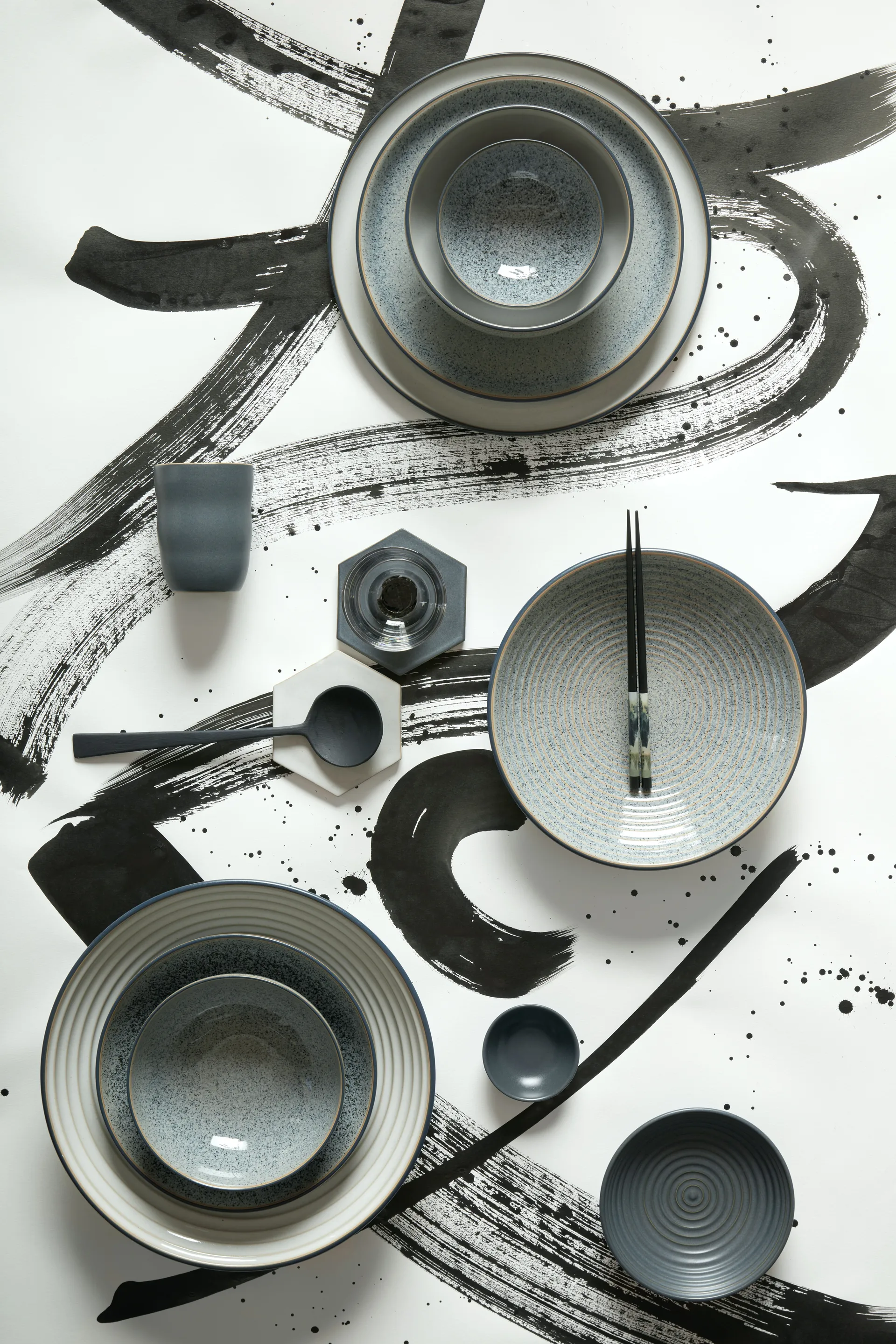 Studio Grey räfflad skål 31 cm, Granite Denby