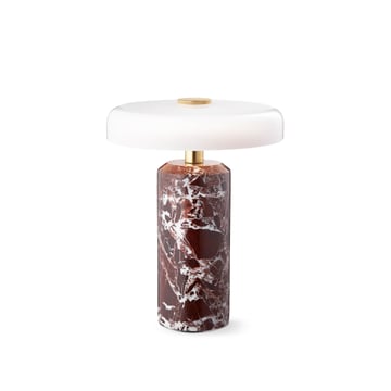 Läs mer om Design By Us Trip bordslampa Ø17x21 cm marmor Burgundy-opal
