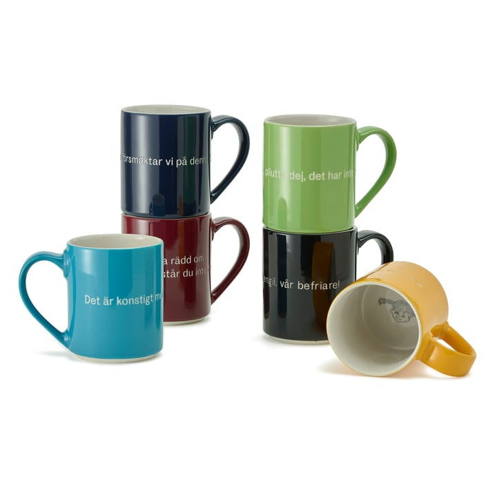 Astrid Lindgren mugg, livet är en sak, Svensk text Design House Stockholm