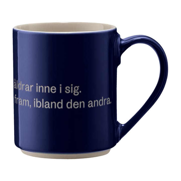 Astrid Lindgren mugg, man har ju alla åldrar, Svenskt text Design House Stockholm