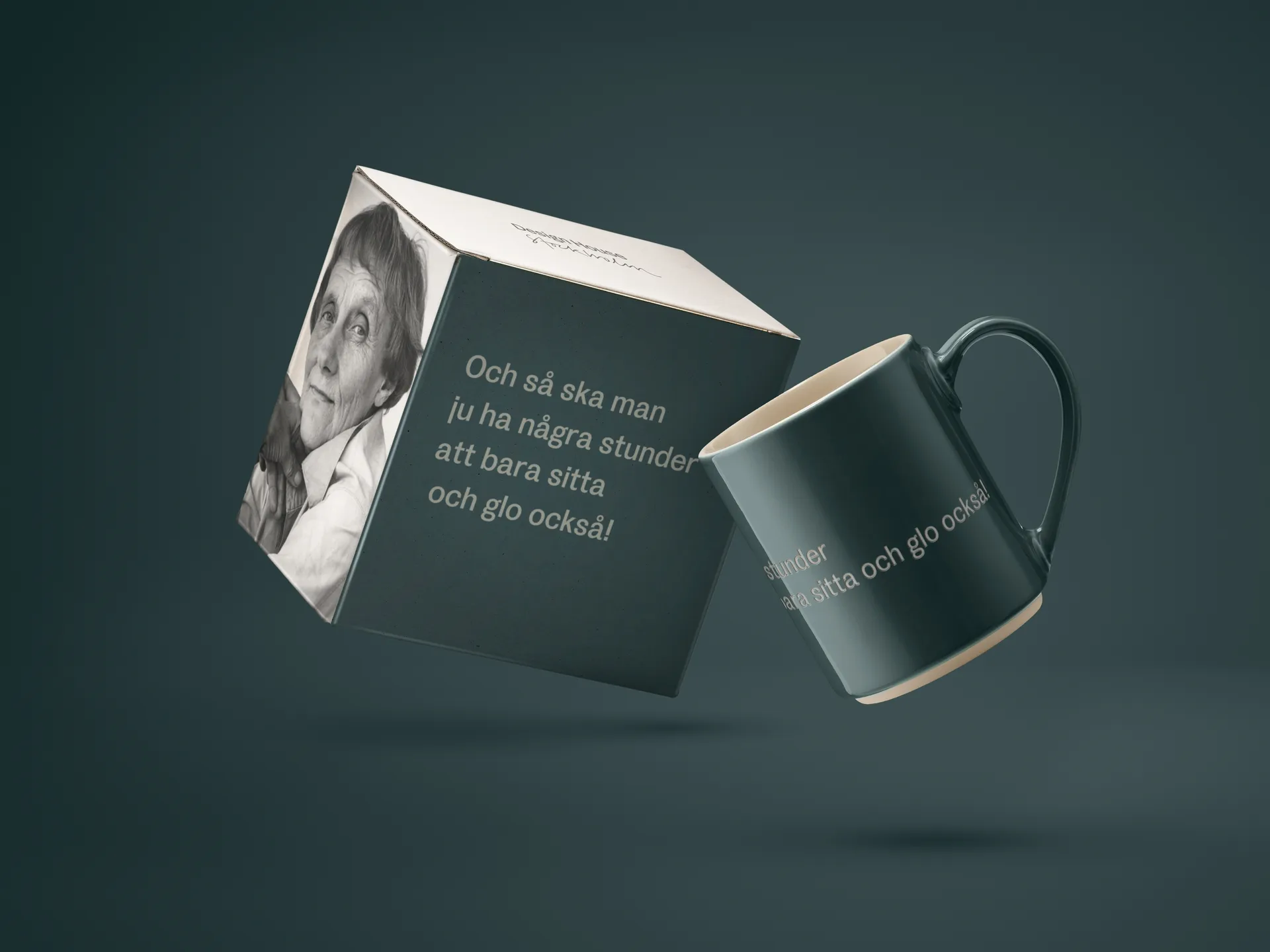 Astrid Lindgren mugg, och så ska man ju ha, Svensk text Design House Stockholm