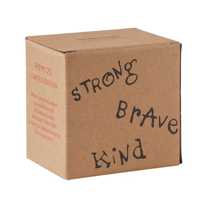 Astrid Lindgren Pippi jubileumsmugg 20 cl, Strong Kind Brave Design House Stockholm