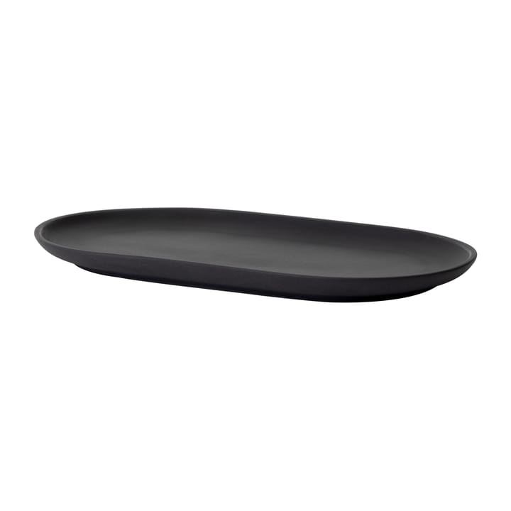 Sand tallrik oval 12,5x20 cm, Black clay Design House Stockholm