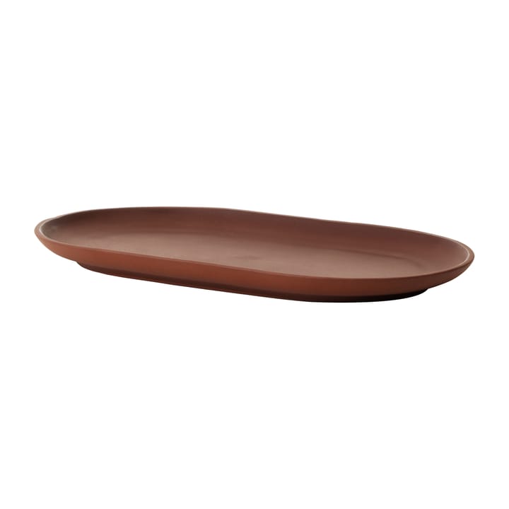 Sand tallrik oval 12,5x20 cm, Red clay Design House Stockholm