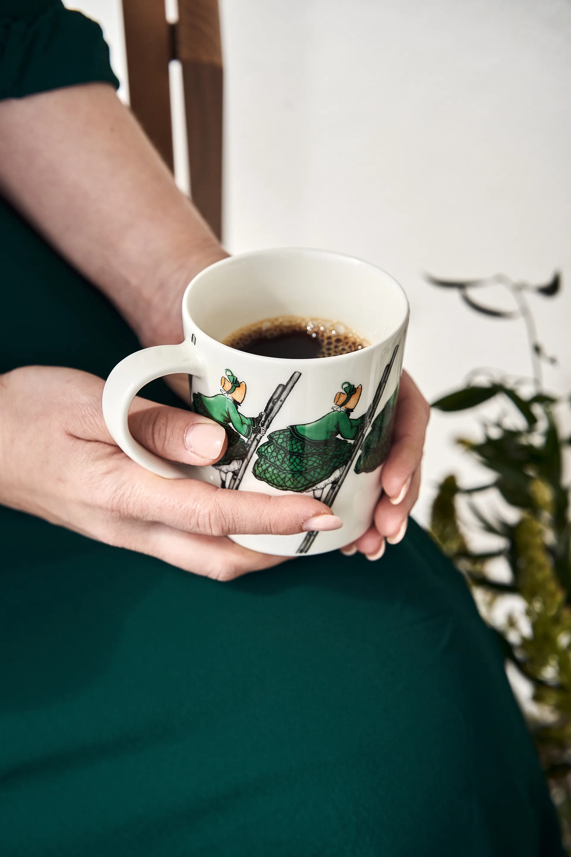 Tant Grön mugg med öra, 40 cl Design House Stockholm