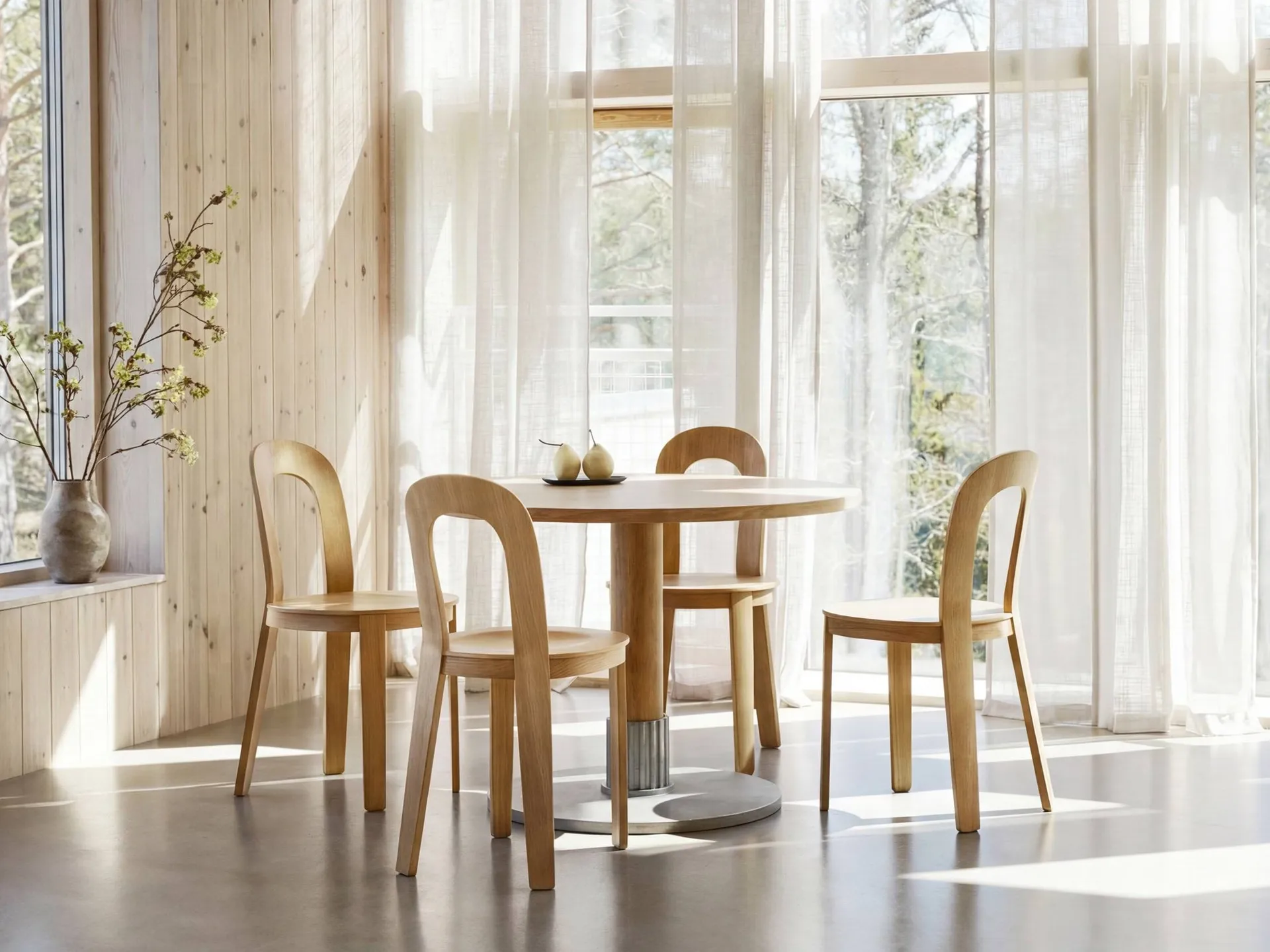 Tock Table matbord, Mörk ek, Ø110x76 cm Design House Stockholm