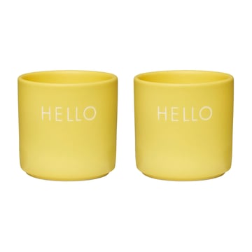 Läs mer om Design Letters Design Letters äggkopp 2-pack Hello-yellow