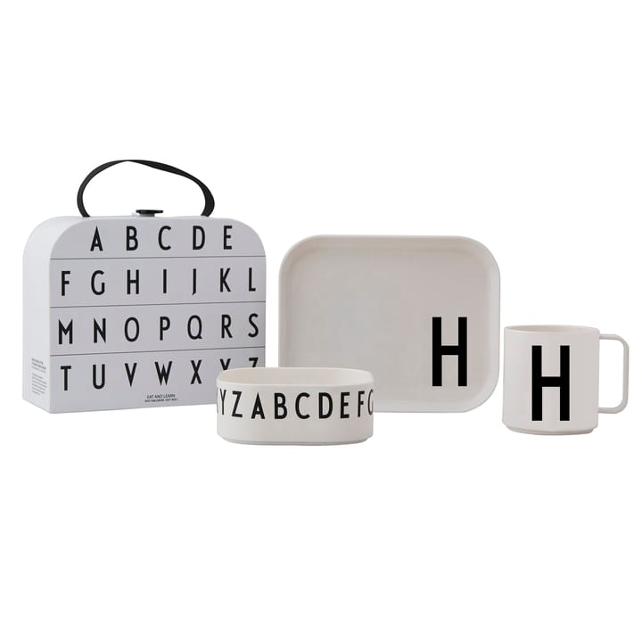 Design Letters barnservis set, H Design Letters