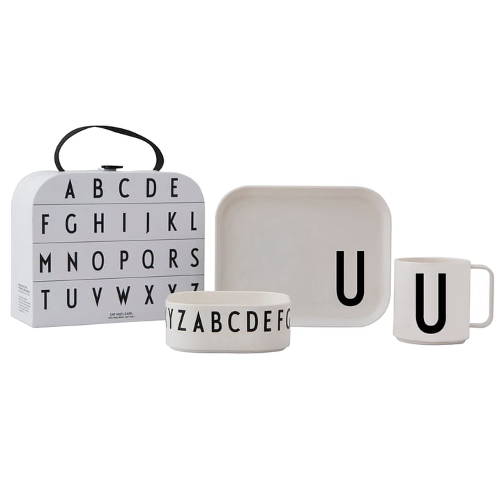 Design Letters barnservis set, U Design Letters