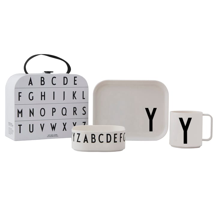 Design Letters barnservis set, Y Design Letters