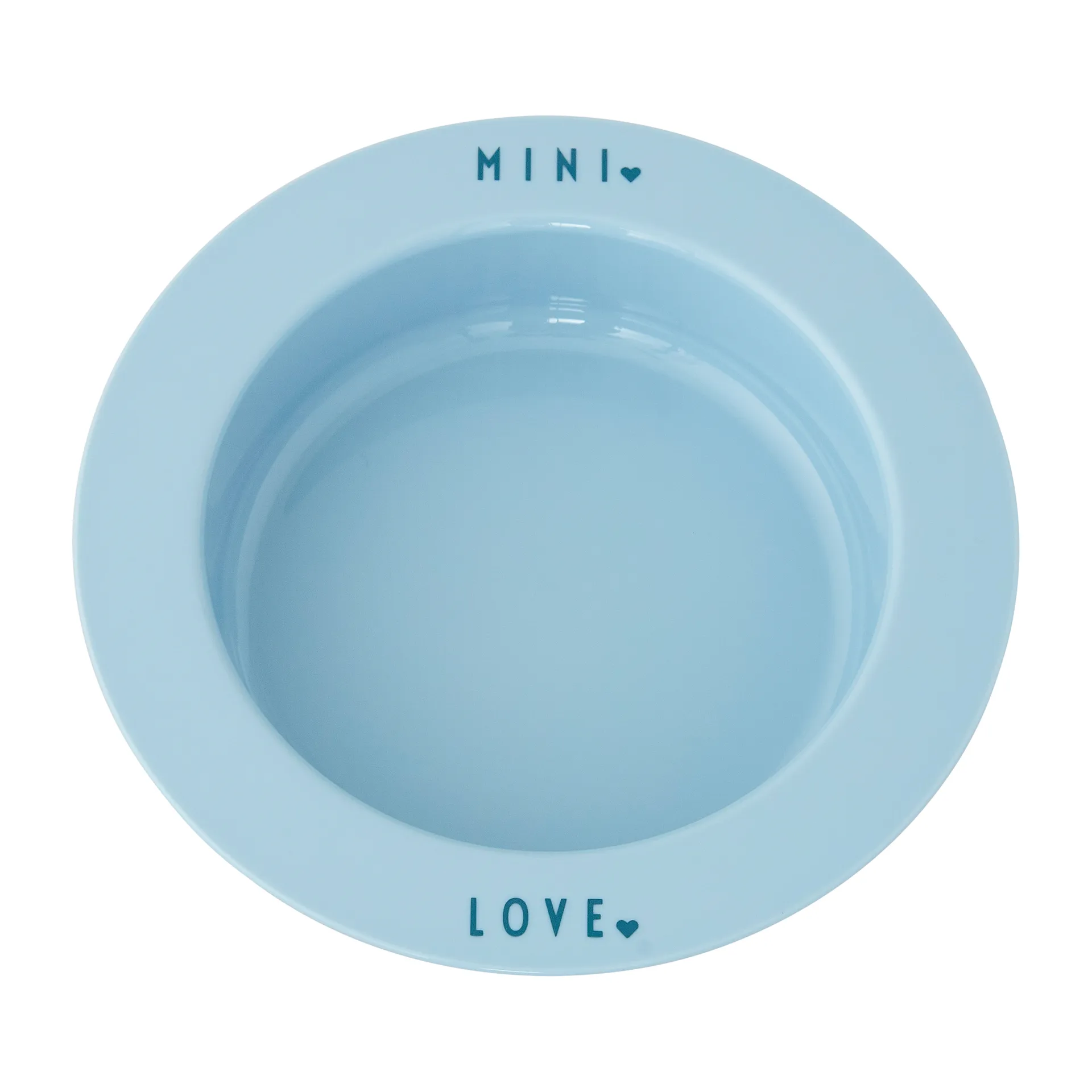 Design Letters djup tallrik favorit mini, Light blue-love Design Letters