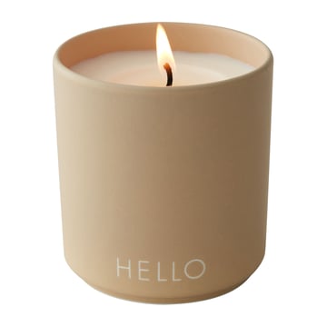 Läs mer om Design Letters Design Letters doftljus Ø8 cm Hello-beige