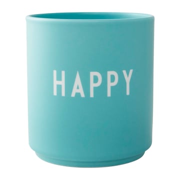 Design Letters Design Letters favoritkopp 25 cl Happy-aqua blue