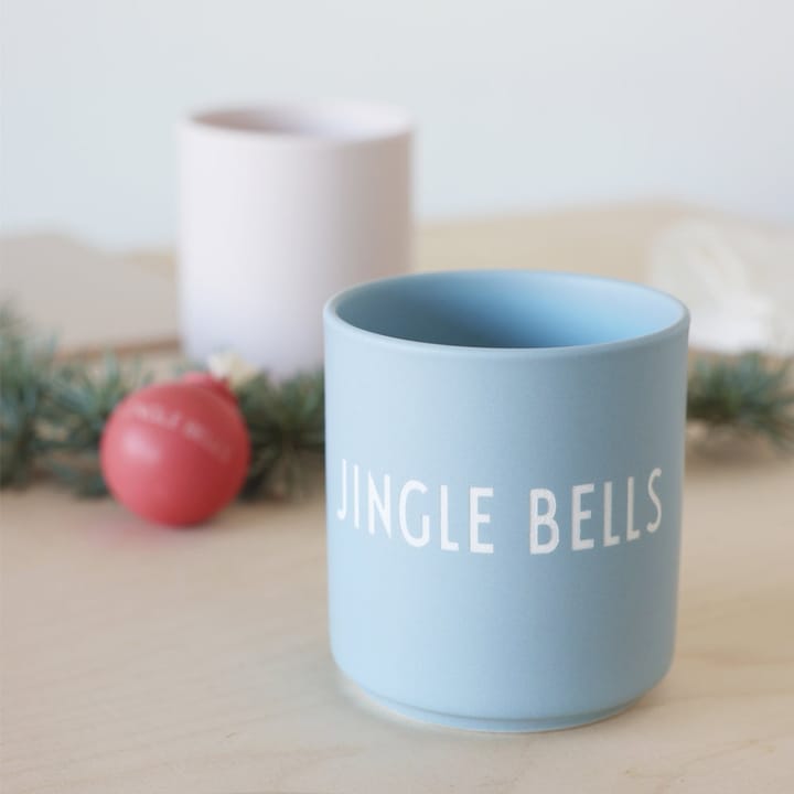 Design Letters favoritkopp 25 cl, Jingle bells-light blue Design Letters