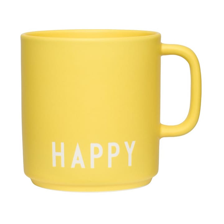 Design Letters favoritkopp med handtag 25 cl, Yellow Design Letters