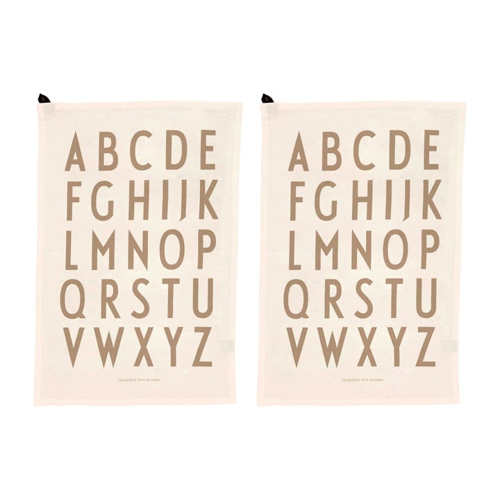 Design Letters kökshandduk 40x60 cm 2-pack - Off white - Design Letters