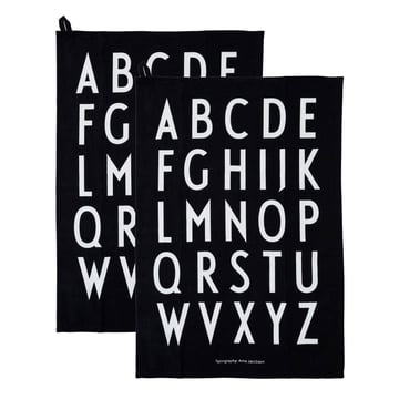 Design Letters Design Letters kökshandduk 40×60 cm 2-pack Svart