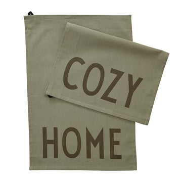Design Letters Design Letters kökshandduk favorit 2 delar Cozy-home-olive green