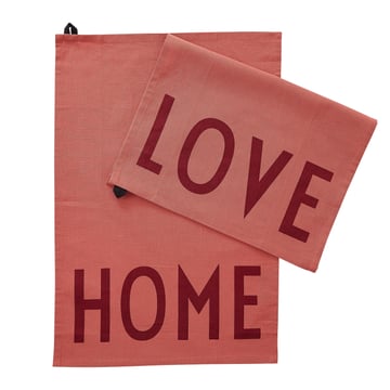 Design Letters Design Letters kökshandduk favorit 2 delar Love-home-terracotta