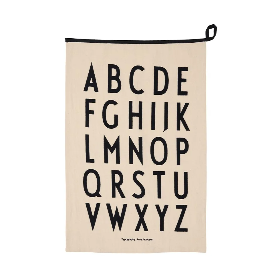Design Letters Design Letters Premium classic kökshandduk 50x70cm ABC-svart