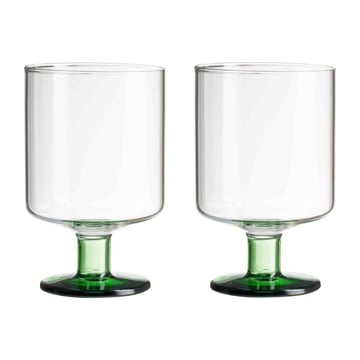 Design Letters Generous vinglas 30 cl 2-pack Clear-green