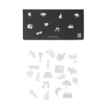 Produktfoto för Design Letters Party Icons till Message Board (20 del) , Vit