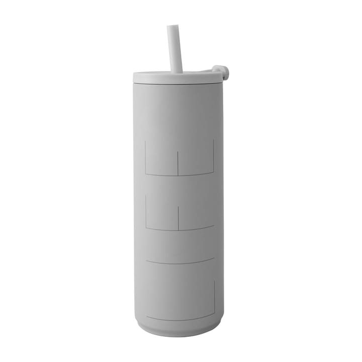 Travel Life termosflaska med sugrör 50 cl - Light grey - Design Letters