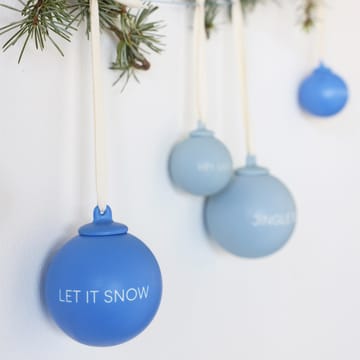 XMAS Stories julgranskula Ø4 cm 4 delar - Cobalt blue-light blue - Design Letters