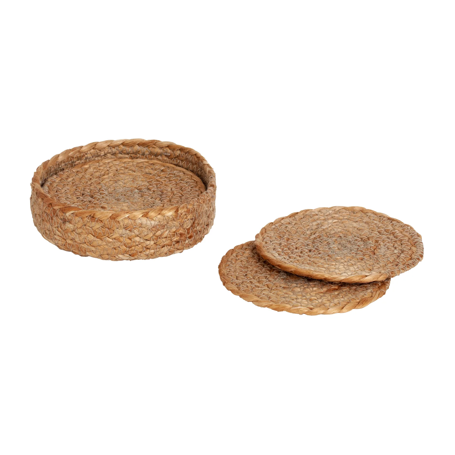 Elin glasunderlägg Ø10,5 cm 6-pack, Natur Dixie