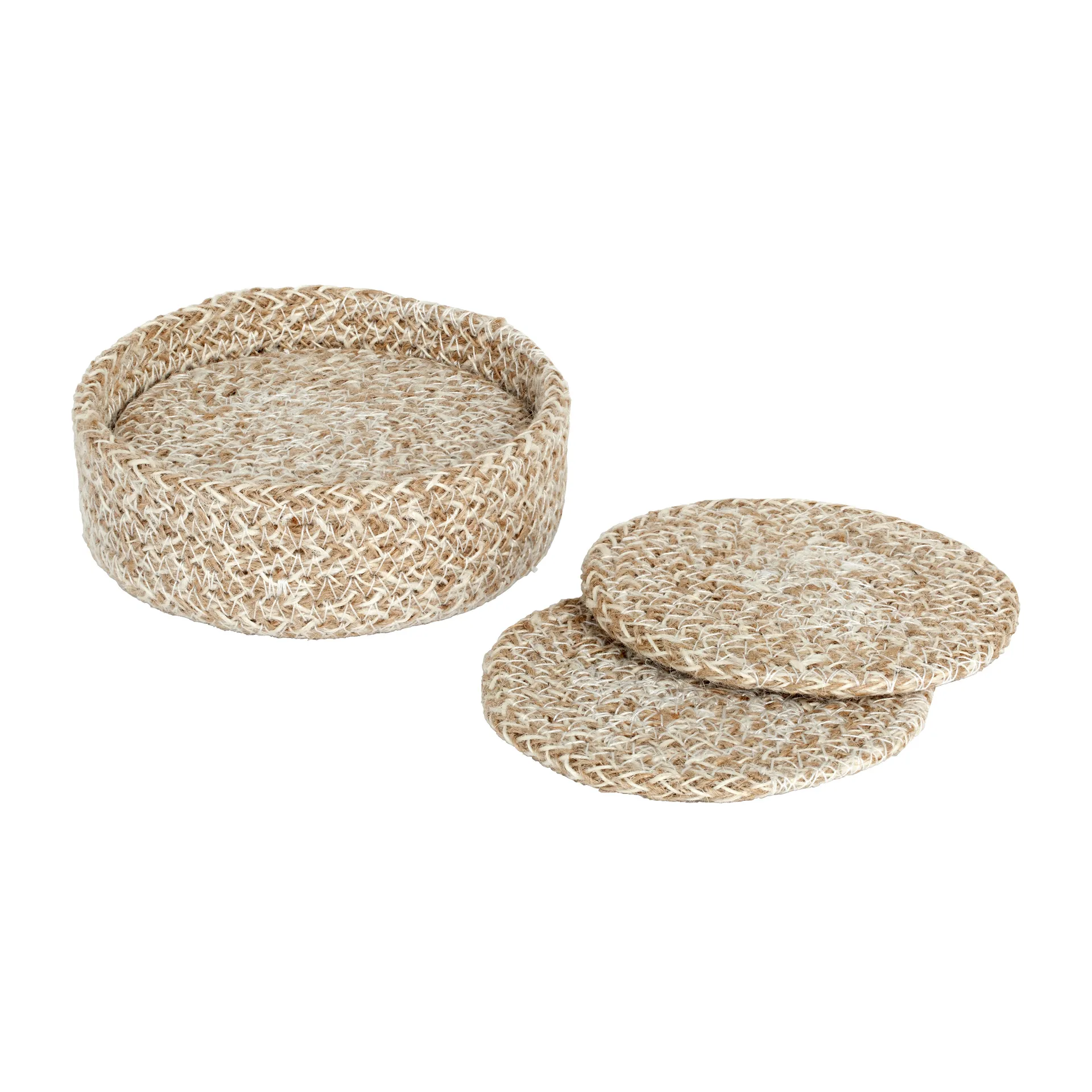 Ella glasunderlägg Ø10,5 cm 6-pack, Beige Dixie
