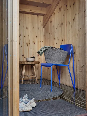 Ella matta Ø125 cm - Svart-natur - Dixie