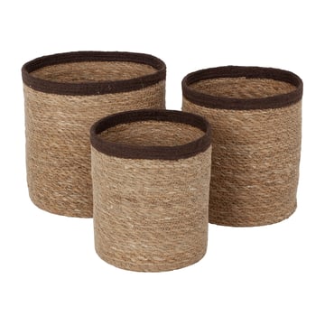 Dixie Emil förvaringskorg 3-pack large Natur-brun