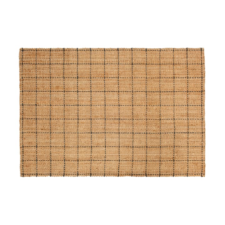 Freja jutematta rutig 160x230 cm - Natural-dark grey - Dixie