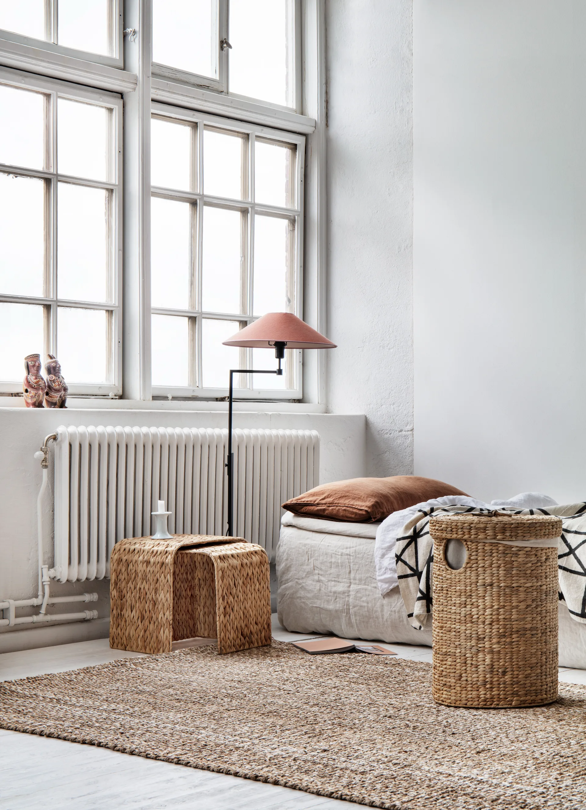 Lily tvättkorg rund 2 delar, Natural Dixie