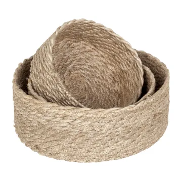 Twisted brödkorg 3-pack - Natur-grå - Dixie