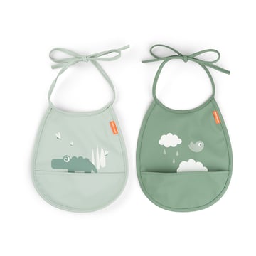 Produktfoto för Done by deer Croco Tiny haklapp 2-pack Green