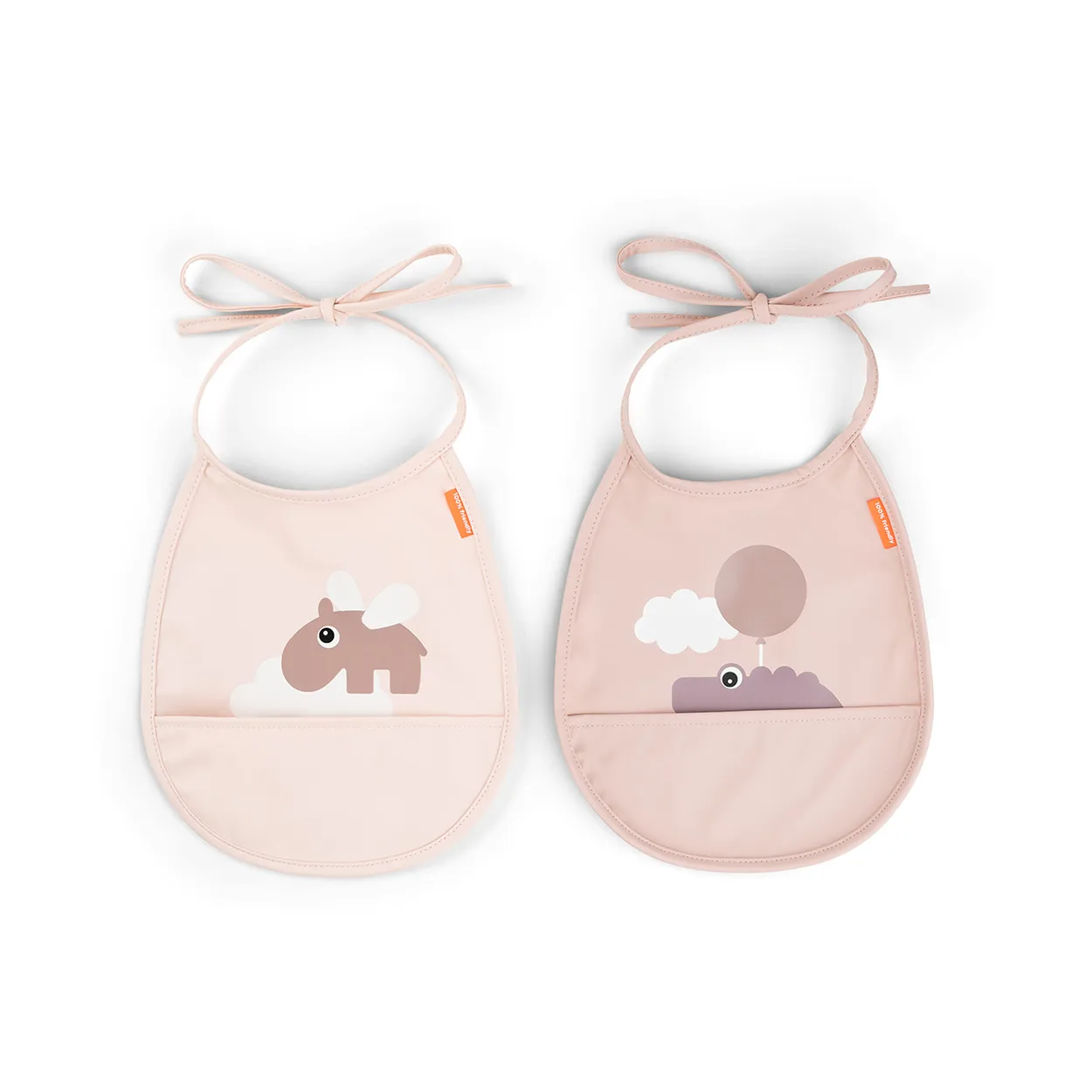 Alternativ bild 0 för Done by deer Happy Clouds Tiny haklapp 2-pack Powder